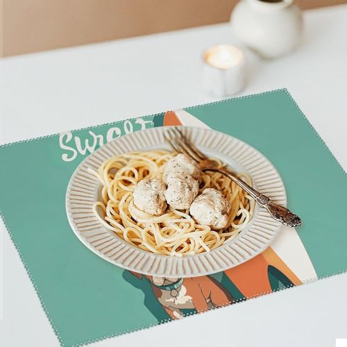 Sets de table lavables pour protéger la table des taches de repas - 7