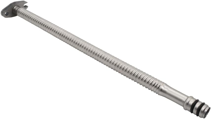 Diesel Power Source 19" Stainless Steel Flexible Turbo Oil Drain Tube Cummins 5.9L 6.7L 12V 24V ISX Turbo Drain Line Kit Universal Fit High Temperature Braided Hose Performance
