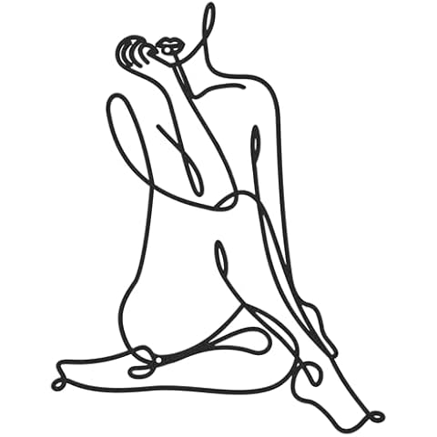 Minimalist Female Body Wire Art Decor Cover