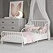 Little Seeds Quinn Whimsical Metal Toddler Bed, Off White