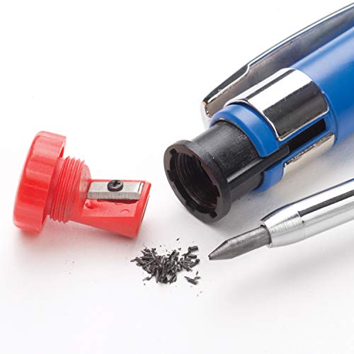 Markal 96270 - Markal Pro Holder With 1 Graphite Lead, Built-In Sharpener, 1 Click Advance, Heavy-Duty Metal Barrel Construction & Extended Needle-Nose Tip For Use In Toughest Jobs #TOP6