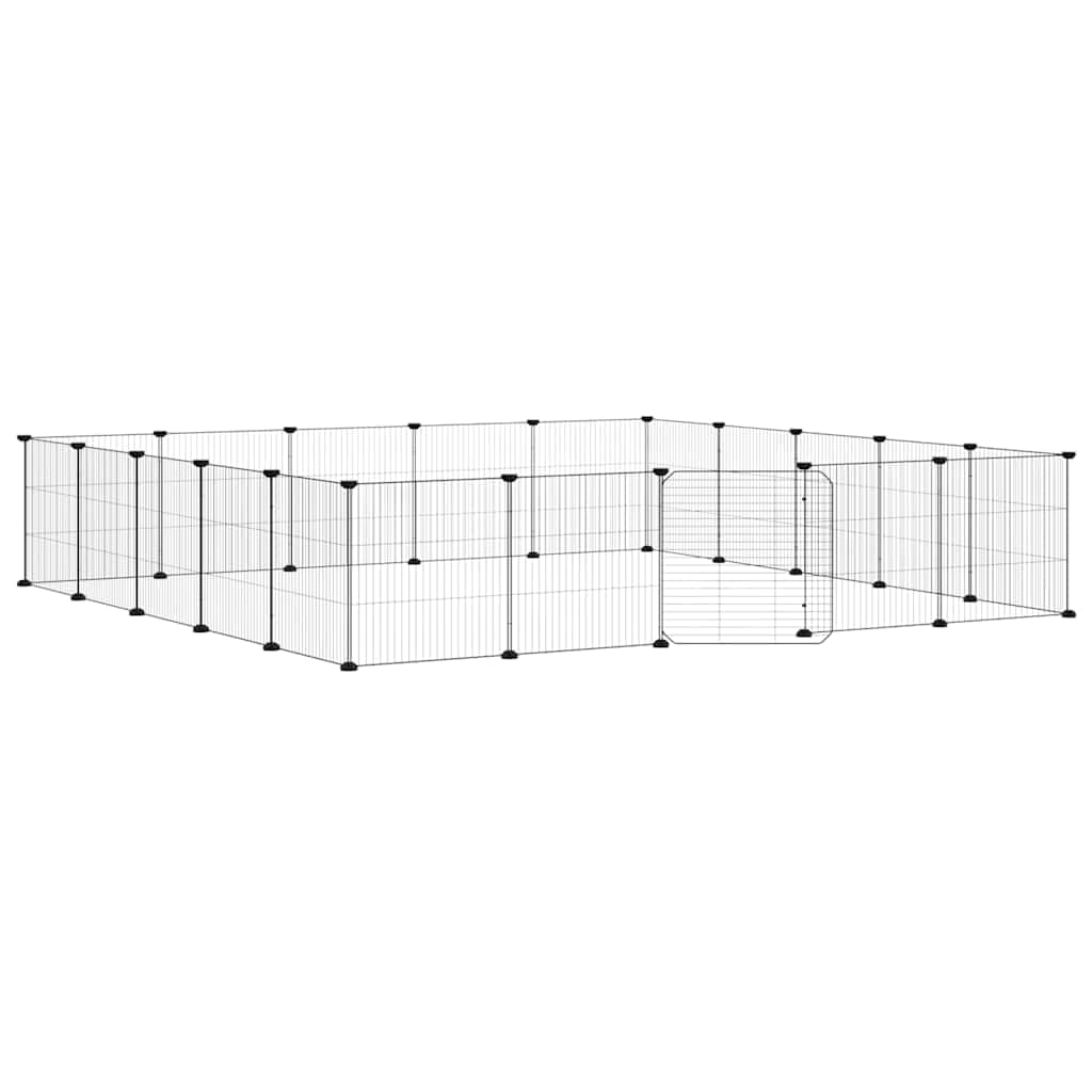 20-TLG. Haustierkäfig mit Tür Schwarz 35x35 cm Stahl,Tiere & Tierbedarf,Haustierbedarf,Kleintierzubehör,Lebensräume & Gehege für Kleintiere,Schwarz,5.74 kg-3114025