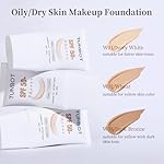 TUNBOT Long Lasting Concealer Foundation, SPF 50, Makeup to Cover Facial Imperfections, Unscented Foundation for All Skin Types (30ml) - Image 5