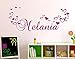Adesivi Murali Nome personalizzato bambini Adesivo Murale cameretta Wall Stickers Personalizzato Decorazione Cameretta Bambina bambino cuoricini con nome stickerdesign