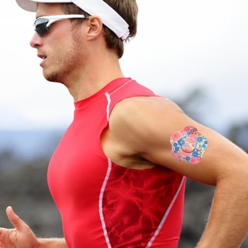 25pcs Adhesive Patches for Libre 2/3, 5 Styles Flower Shape CGM Tape Overpatch Over Patches with No Glue On The Center Waterproof & Breathable Sensor Adhesive Monitor Covers Stickers for Long Stay - Image 6