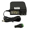 12V 2A Power Supply Adapter UL Listed AC/DC Wall Plug for CCTV Camera, 3 Foot Cord