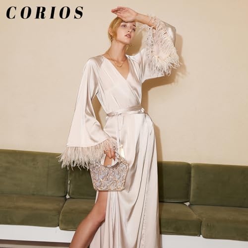 Image of CORIOS Women Rhinestone Evening Bag Sparkly Sequin Purse Crystal Clutch Bag Bridal Wedding Handbag Glitter Shoulder Bag
