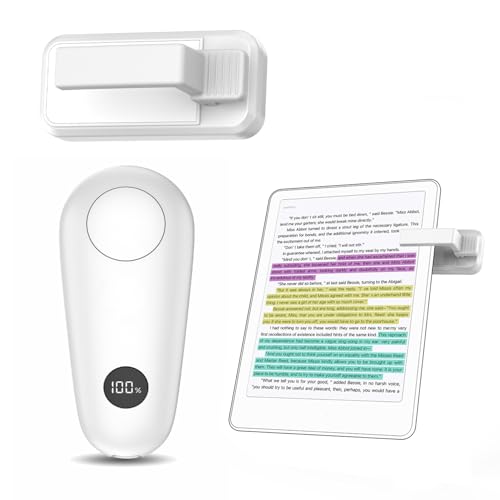 Image of RF Remote Control Page Turner for Kindle Paperwhite Scribe Accessories, Page Turner Clicker for Tablets Reading Novels Taking, Phone Camera Video Record Triggers Remote, White