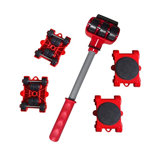 YUXINCAI Pcs Heavy Duty Furniture Lifter Mover, Mover Transport Lifter Sliders Roller Moving Device, Heavy Furniture Moving Roller Set Move Device Tools pour Moquette Et Sols Durs Cover