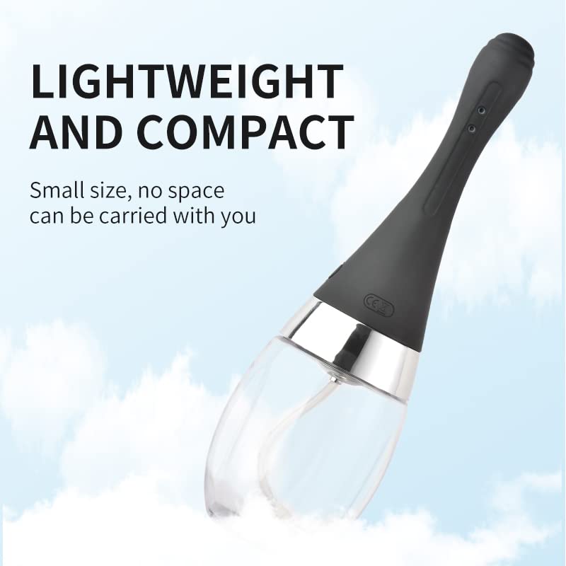 Image of Electric Anal Douche Enema Bulb Vaginal Automatic Douche Enema Cleaner with 3 Speed for Women's or Man's Health -for Water or Coffee Colon Cleansing, Detox and Constipation (12 OZ)