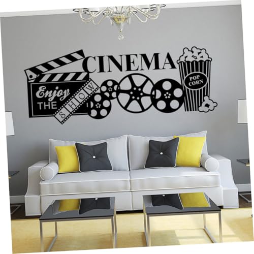 Décoration murale cinéma noir amovible et sûr pour séjour