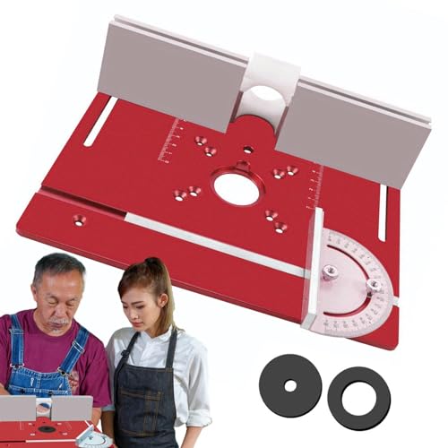 Insert de toupie pour table de gravure et de fraisage du bois avec jauge à onglets