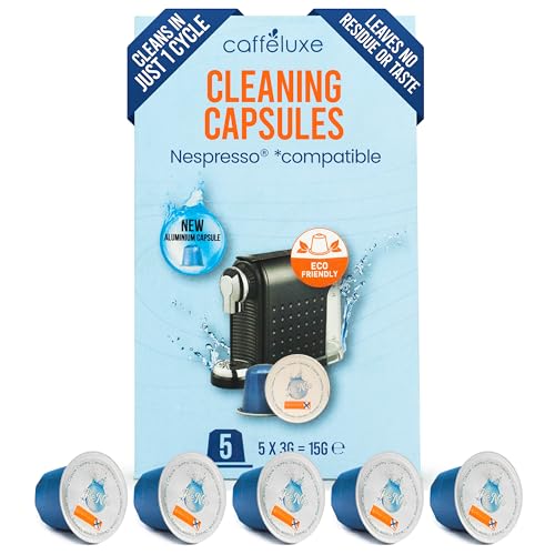 ReNu | Cápsulas de limpieza de cafeteras | 5 cápsulas limpiadoras compatibles con Nespresso | Barista Accessories Cleaner & Descalcificador Cápsula