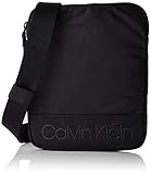 Calvin Klein Herren Shadow Flat Crossover Schultertasche, Schwarz (Black), 2x26x21 cm