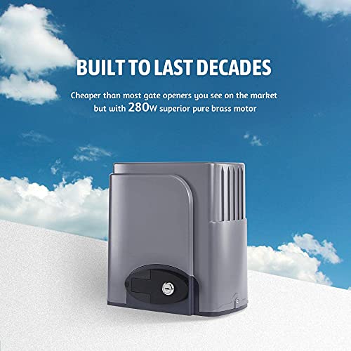 Co-Z Automatic Sliding Gate Opener With Wireless Gate Keypad, Electric Rolling Driveway Slide Gate Motor, Complete Gate Operator Hardware Security System Kit For Sliding Gate Up To 40 Feet #TOP2