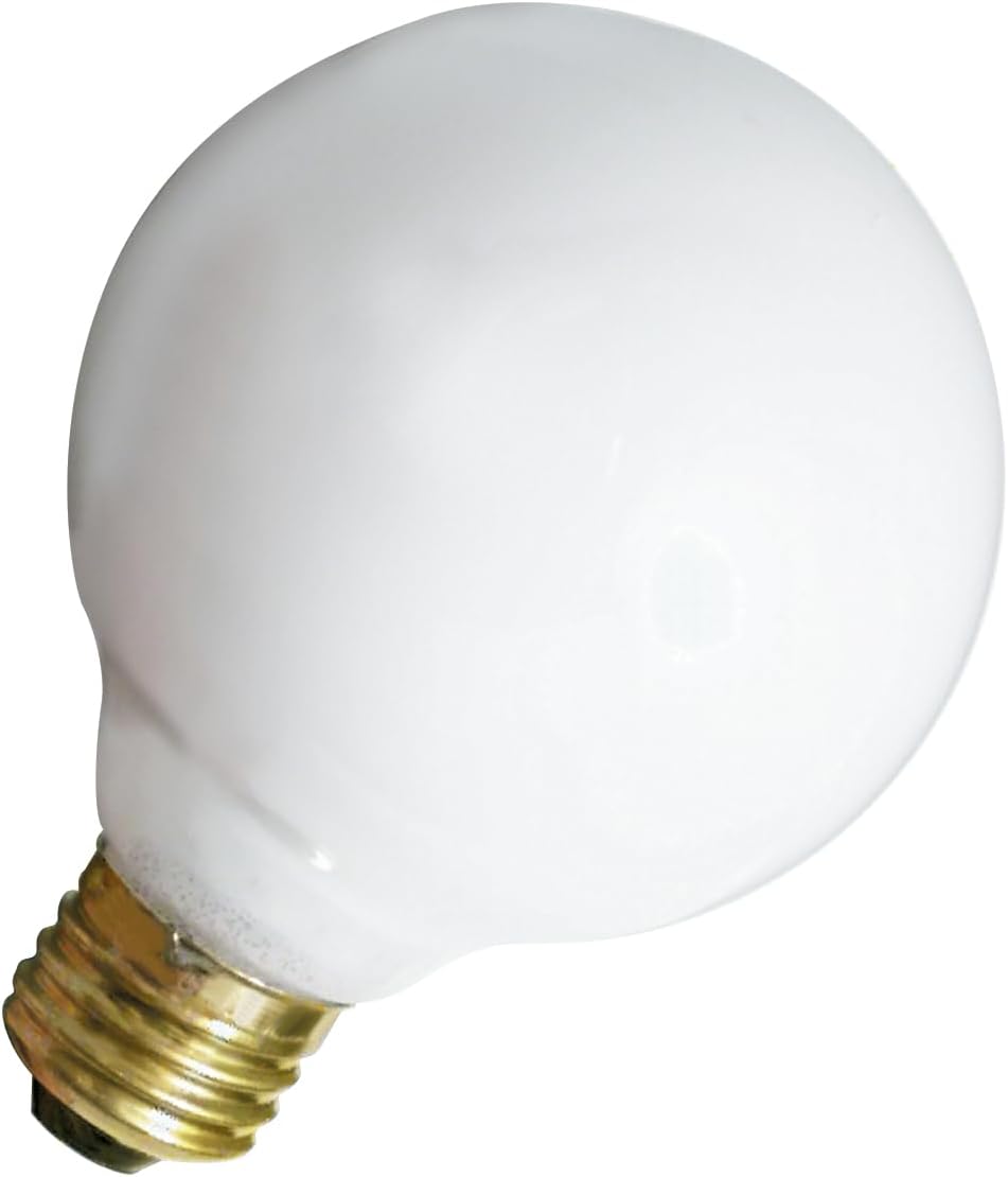 Satco S3671 120V Medium Base 40Watt G30 Light Bulb, Gloss White