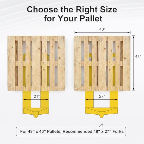 Image of APOLLOLIFT Pallet Jack Truck, 5500lbs Capacity 21 inch W x 48 inch L Forks Manual Standard Duty Pallet Truck for Warehouse-Nylon Wheels