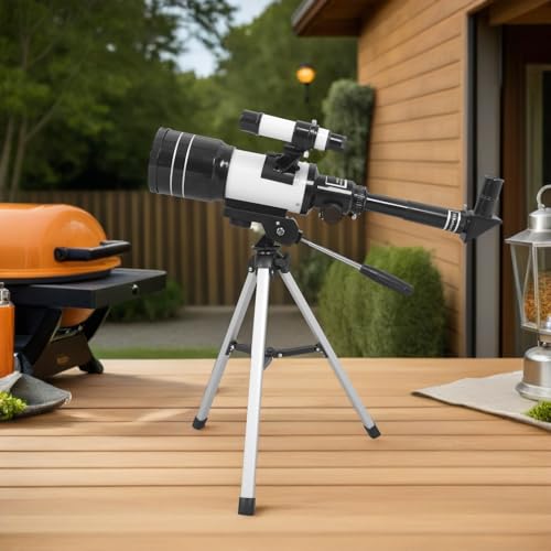 Telescopio astronómico refractor 70 mm con trípode y visor miniatura 5