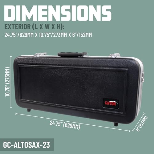 image for Gator Cases Andante Series Molded ABS Hardshell Case for Eb Alto Saxop