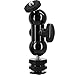 Cool Ball Head Shoe Mount 1/4“ Hot Shoe Mount Double Ballhead 1/4" Tripod Screw Multi-Function for LCD Monitors,Led Light,Microphone,Camcorder