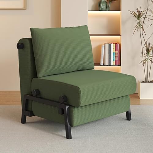 Convertible Sleeper Sofa Chair - 2-in-1 Pull Out Couch Bed with Adjustable Backrest, Corduroy Fabric, Space-Saving Guest Bed for Living Room, Bedroom, Apartment (187x100x26cm)