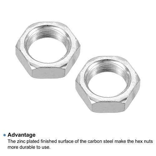 PATIKIL M16 x 1.0 Steel Hex Nuts, 10 Pack Metric Thread Zinc Plated Finished Hardware Nuts Screw Bolt Fasteners 8mm Height - Image 4