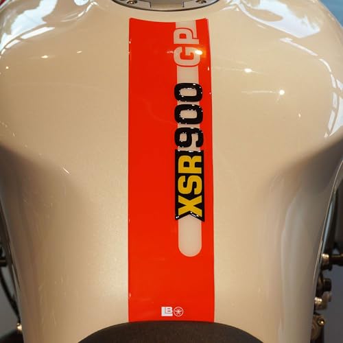 Protège réservoir Yamaha XSR900 GP 2025 rouge autocollant 3D résine