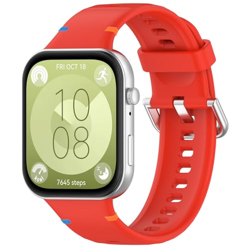 VeveXiao �V���R���X�g���b�v Huawei Watch Fit 4 Pro | 4 | 3�X�g���b�v �\�t�g�V���R�� ���߉\�ȃN���V�b�N���X�g�o���h �j�����p �����p�r���v�o���h