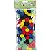 Krafty Kids KC210A Pom-Poms, 25mm, Primary Colors, 80/pkg