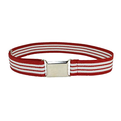 Cinto infantil infantil elástico ajustável cintos unissex prata quadrado fivela marrom utilitário ci