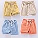Baby Boys Girls Athletic Shorts with Drawstring Dry Fit Running Solid Soft Shorts for Kids Teens (Beige, 4-5 Years)