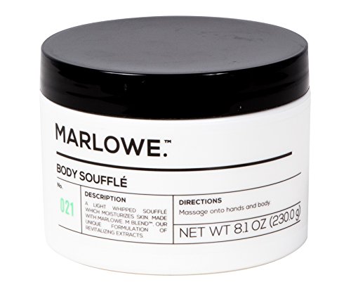 MARLOWE. No. 021 Body Soufflé 8 oz | Soft, Creamy, Light Whipped Lotion | Hydrating Dry Skin Cream | Clean, Natural Scent