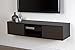 South Shore Floating Wall Mounted Media Console, Chocolate & Zebrano