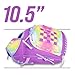 Baseball Glove 10.5'' - Colorful Girls Softball Gloves for Kids Children Youth Training Play, Left Infielder's Mitts Right Hand Throw