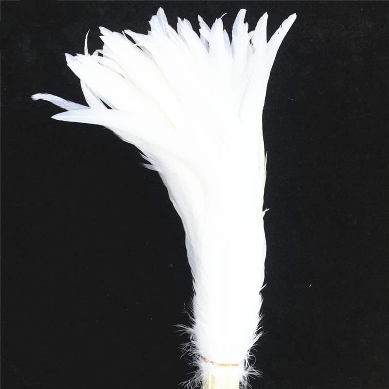 Zamihalaa - 16-18 Inch 40-45CM Lake Blue Rooster Coque Tail Feather Feathers for Crafts Wedding Decoration Pheasant Plumes - 100 Pcs