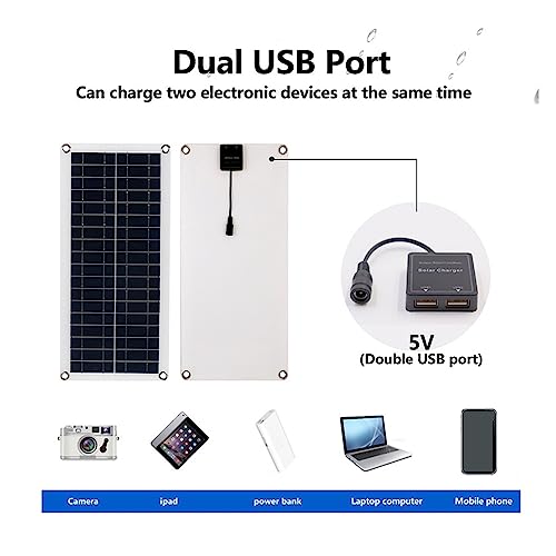 Panel solar impermeable y duradero DELURA de 12V con controlador de celda solar de 20A 4
