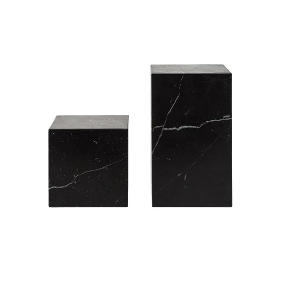 Book Organizer Marble Bookends Minimalist Book Ends for Bookshelf Home Decor Desktop Geometric Ornament Bookshelf Accessories(Black)