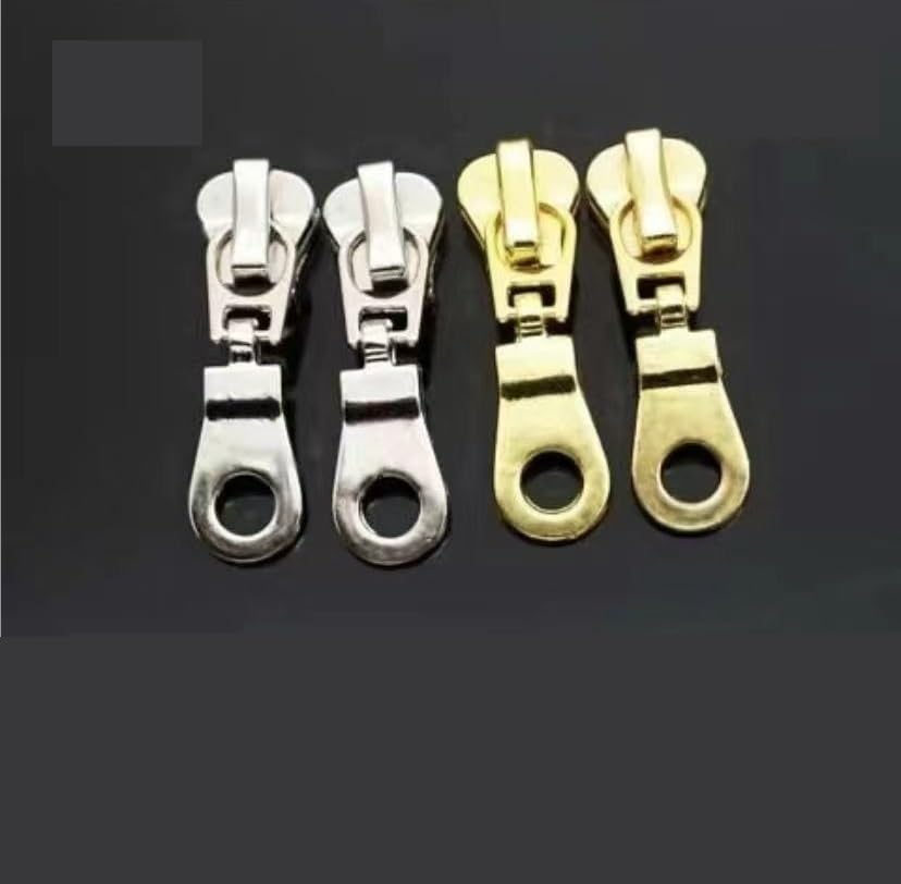 Kit de reparación de cremallera, clip de cremallera, 5/10 piezas deslizadores de cremallera para cremalleras de nailon, kits de reparación de cremallera para bolsas de costura, cabezales de cremallera