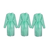 QIMANZI 3 Stück Mann und Frauen Einweg-Isolieranzug Arbeitskleidung Schutzkleidung, Nicht Gewebte OP-Gewand Krankenschwester Uniform