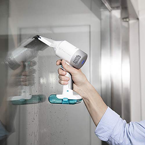 Cecotec CongaImmortal Extreme 3,7 V Glass Hand Wendiger Fenstersauger Für 3 Phaseneinigung Bei 30 Minuten Laufzeit Und Sprühflasche In Grau Weiß Aquamarin
