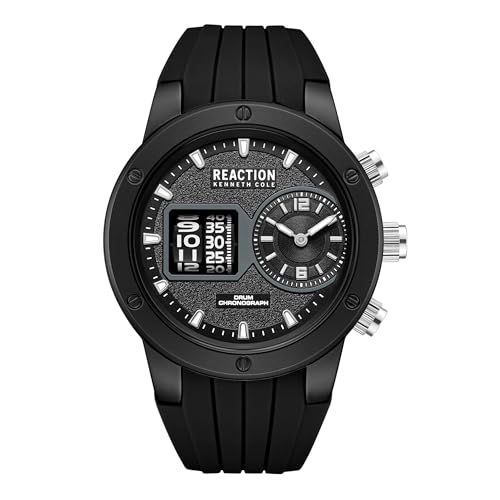 Image of Kenneth Cole Reaction Black Dial Men's Watch - KRWGQ0069301