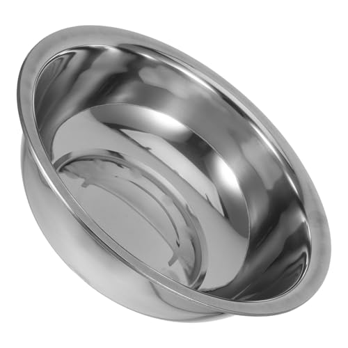 LIFKOME tazón de Sopa de Acero Inoxidable Cuenco para batir Huevos tazón de harina de Metal tazón Grande para Mezclar de Cocina Lavabo Extragrande Cuenco Redondo de Acero Inoxidable Plata