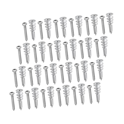 LIFKICH 50 Pack Drywall Screws Anchors Kit Self-Drilling Wall Anchors for Drywall Heavy Duty Mounting Screws Set