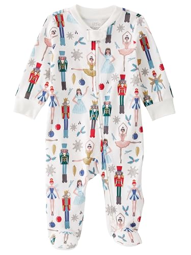 little planet by carter's Neutral Sleep and Play made with Organic Cotton, Nutcracker, 3M