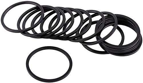 ANCLLO 10 Stück 2 mm langlebige Aluminium-Legierung Fahrrad Tretlager Schwungrad Unterlegscheibe Distanzscheibe schwarz