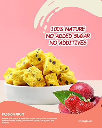 Freeze Dried Passion Fruit, 3 Ounces, Passion Fruit Chunks for Cake, Drinks and Baking Food - Thumbnail 4