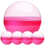 Big Claw Machine Capsules Translucent Pink Plastic Sphere Large Party Favor Containers Round 5 pcs 6.3 inch Jumbo Plastic Christmas Ornaments Extra Large Gift Box Craft Party Supplies Vending Capsules