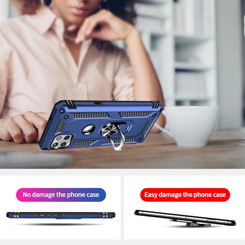 Coque Motorola One 5G Ace antichoc avec support écran bleu - 6
