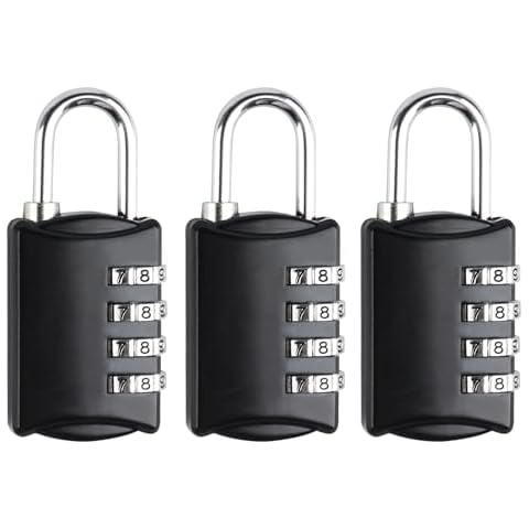 XUIIOSOOKP 3 Pcs 4 Digit Padlocks Cover