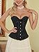 Alivila.Y Fashion Womens Plus Size Prints Overbust Corset Bustier 2615-Black Jacquard-4XL
